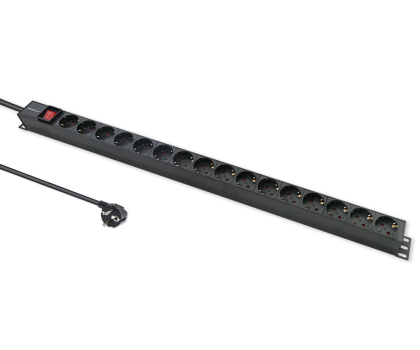 Listwa zasilająca Qoltec Aluminiowa Listwa zasilająca PDU do RACK 16A 16xSCH Pionowa